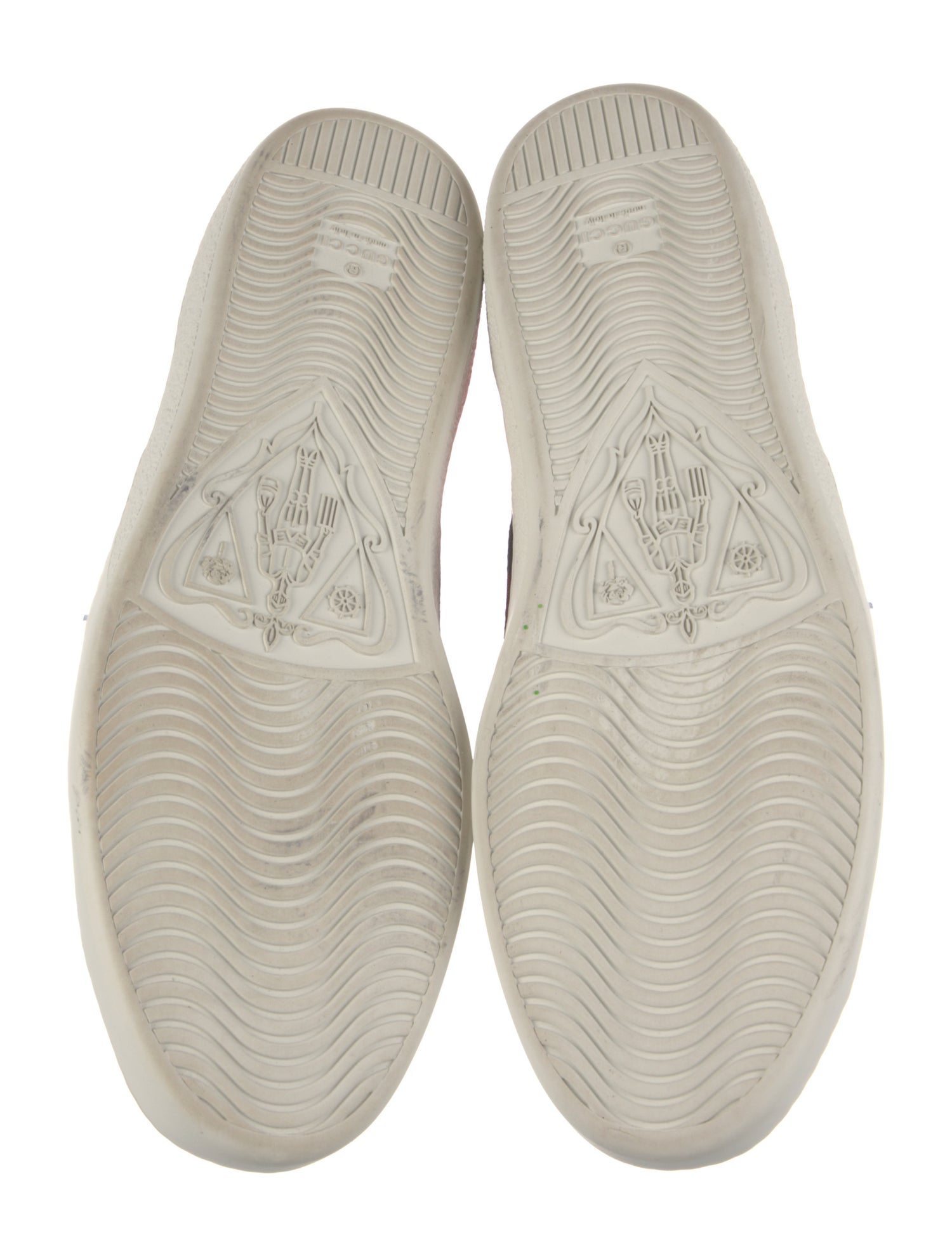 Gucci Sylvie Web Accent Snakeskin Sneakers